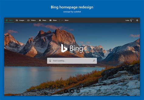 add bing as my homepage.